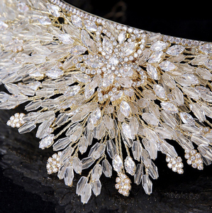 Tiara de Zirconia para Novia Europea y Americana, Corona para Vestido de Boda, Accesorios para el Cabello, Joyería - Product Image 4