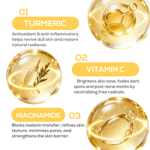 Suero Iluminador de Cúrcuma, Vitamina C y Niacinamida de Marca Privada, Reduce Manchas Oscuras, Tono Desigual, Cuidado Facial OEM - Product Image 6