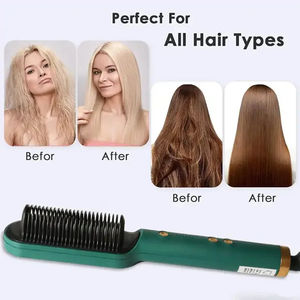 Lisseur de cheveux professionnel à ions négatifs anti-brûlure, nouveau 2 en 1, lisse et boucle en une seule étape pour un usage domestique - Product Image 5