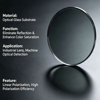 Rehoboth Polarizer for Industrial Lenses, Optical Glass Lenses, PL Linear Polarizing Filter Beam-Splitter, Glare Elimination