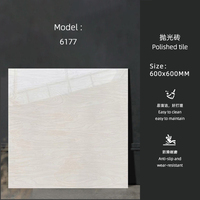 Carrelage de sol moderne pour salon d'hôtel 600x600, carrelage en porcelaine brillant blanc Carrara, carrelage en marbre pour décoration intérieure