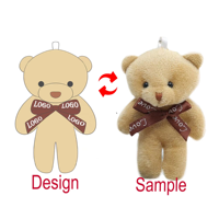 Porte-clés Mini Peluche Personnalisé, Peluches Personnalisées, Jouets en Peluche Anime, Porte-clés Ours en Peluche pour Pendentif Mascotte Doux, Porte-clés en Peluche Personnalisé
