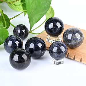 Esfera de Cristal de Iolita Natural Pulida al por Mayor, Piedra Curativa, Bola de Cristal de Iolita para Decoración del Hogar - Product Image 5
