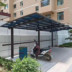 OEM Moderne Extérieur <span class=keywords><strong>En</strong></span> Aluminium Auvent Polycarbonate Auvent Toit Patio Carport Garages Bois Traité À La Chaleur Cadre Métallique Durable - Product Image 4