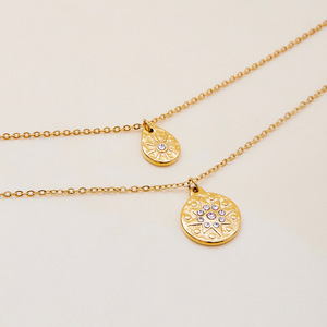 Nouveau Collier Double Couche en Acier Inoxydable Plaqué Or 18K avec Perle d'Eau Douce et Design Goutte d'Eau, Collection 2026 à Succès - Product Image 5