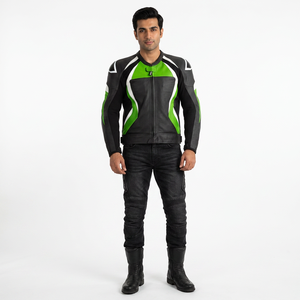 Canvas Motocross Racing Off-road Motorcycle Riding Jacket Windproof Stand Collar Front Logo Touring - Product Image 1