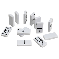 Dominos en mélamine personnalisés, couleurs unies, styles variés, idéaux pour les jeux de société, les cadeaux et les jeux éducatifs pour enfants