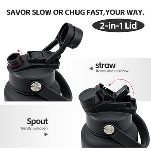 ขวดน้ำสแตนเลสสุญญากาศผนังสองชั้นแบบกำหนดโลโก้ได้เองขวดน้ำกีฬาขนาด18ออนซ์32ออนซ์12-24ชั่วโมงประสิทธิภาพการระบายความร้อนพร้อมฝาปิด - Product Image 5