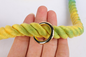 OKEYPETS-Correa de algodón de cáñamo para perro, cuerda de cáñamo suave y multifunción, colorida, hecha a mano - Product Image 3