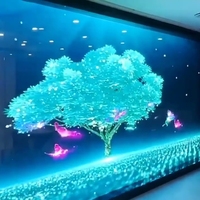 High Reflectivity Magic Mirror Glass High Transparency LED Curtain Wall Mirror Display Glass Panel