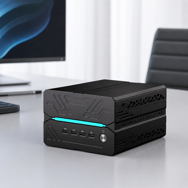 Fast Delivery Low MOQ AMD Ryzen R7 9800X3D RTX 5060 Ti DDR5 High Power Gaming Mini PC Desktop Computer For 4K Workstation Use