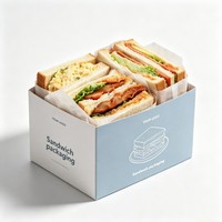 Emballages alimentaires en papier kraft jetables personnalisés, imprimés avec gaufrage et laminage mat, boîtes et plateaux pour hamburgers