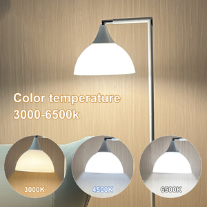 Lampe de sol LED réglable à 360° avec télécommande tactile, ampoule remplaçable, CRI 90 élevé, design moderne, base en métal robuste, bureau, intensité variable - Product Image 3