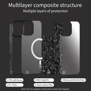 Nueva Funda de Teléfono con Camuflaje Negro para iPhone 17 Pro Max, Funda con Carga Inalámbrica, Marco de Lente Metálico con Letras - Product Image 3