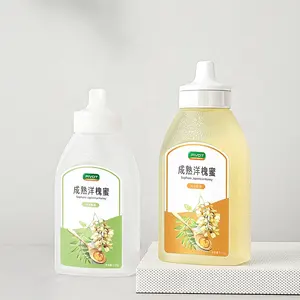 Factory supply 500g PP hot filling syrup juices sauce plastic honey squeeze bottle
