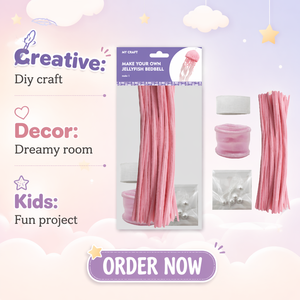 Kit de Bricolage <span class=keywords><strong>VOSAN</strong></span> pour Créer Votre Propre Ornement Suspendu en Forme de Méduse, en Fil Rose, pour Décoration de Chambre d'Enfant, Sans Piles Requises - Product Image 2