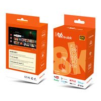 2023 M96 4K IPTV Fire Stick Double Wifi 2GB 16GB TV dongle USB TvStick 4k Smart Android Tv Stick avec télécommande vocale BT