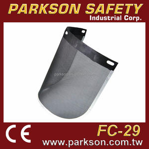 Protector Facial Profesional PARKSON SAFETY de Taiwán para Corte de Madera, Malla de Nido de Abeja, Antideslizante, Antivaho, Visera Gris, CE EN166 FC-29 - Product Image 2