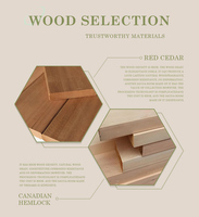 Ruang Sauna Inframerah Kayu Solid Modern untuk Rumah & Komersial, Ramah Lingkungan, Prefab, Kit Sauna Uap 2 Orang untuk Dapur & Villa