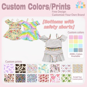 <span class=keywords><strong>Maillot</strong></span> de bain 2 pièces personnalisé Yiyuan pour <span class=keywords><strong>fille</strong></span>, avec volants, bikini d'été, jupes de bain pour enfants avec <span class=keywords><strong>short</strong></span> intégré - Product Image 3