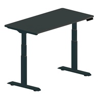 Pieds de bureau debout charnière quincaillerie hauteur réglable quatre personnes poste de travail banc de table avec écran et gestion des câbles