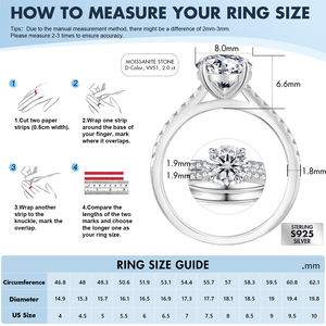 2ct Moissanite Bruiloft Sieraden Bruidsets Vvs1 Gesneden 925 Sterling Zilveren Verlovingsring & Trouwring Voor Vrouwen - Product Image 4