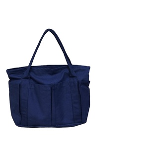 Custom Logo Women Large Capacity Multi Pocket Canvas <b>Tote</b> <b>Bag</b> for Shopping <b>Travel</b> Daily Commute Beach Wedding Gift Promotion - Product Image 3