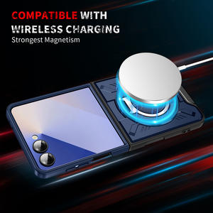 Support tout-en-un pour Samsung pour Galaxy <span class=keywords><strong>ZFlip</strong></span> 7 Armor Design Résistant aux chutes TPU PC Housse de téléphone Grip Mobile Phone Shell - Product Image 4