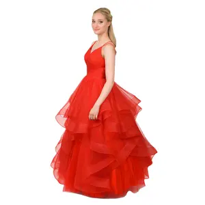 Wholesale China Supplier Elegant Party Formal Wrap Waistline Prom Dresses Elegant Ball Gown Prom Dress