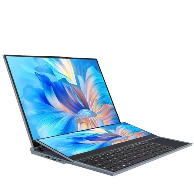 OEM Performance Pro 16 Inch + 14 Inch Touch 2 Dual Screen Double Monitor 1TB SSD CPU I7-9850H Gen Business Laptop
