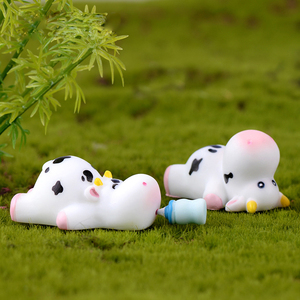 Dibujos animados miniatura <span class=keywords><strong>vaca</strong></span> <span class=keywords><strong>3D</strong></span> resina arte Micro paisaje muebles para el hogar figura Animal de madera para adornos de Acción de Gracias jardines - Product Image 2