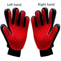 Gant de Massage et Toilettage pour Animaux, Cinq Doigts, Épilation, en Silicone pour Chien et Chat, Lavage et Brossage