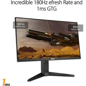 จอภาพ Asus Tuf Gaming ขนาด 23.8 นิ้ว ความละเอียด 1080p 180Hz 1ms Fast Ips FreeSync Full HD หน้าจอแบบด้าน สำหรับเล่นเกม - Product Image 2