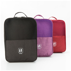 <b>Shoe</b> Storage Bag Portable Travel <b>Shoe</b> Organizer Blue Mesh Design for Indoor Use - Product Image 4