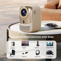 Projecteur vidéo LCD portable CRE CR38 Mini 1080P 400ANSI Android WiFi Smart Beamer Mise au point automatique 2+32 Go HIFI STEREO Intégré