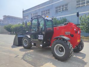 Yunnei 3.5t dua bagian teleskopik variabel Forklift hidrolik pompa ganda 76KW mesin pengangkut roda muatan untuk pertanian - Product Image 2