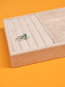 Jinsky bán buôn nhung trang sức hiển thị khay màu xanh đậm màu hồng Vòng khay dịch vụ Khay cho Countertop - Product Image 5