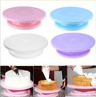 Platine à Gâteau Révolutionnaire, Plateau Tournant pour Pâtisserie, Table Rotative pour Montage de Gâteaux en Plastique PP, Outils d'Assemblage