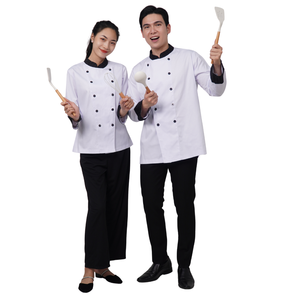 Veste de chef unisexe avec tablier, uniforme professionnel pour restaurant, veste de cuisine pour hommes et femmes, OEM - Product Image 4