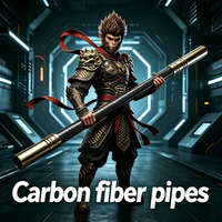 Tige télescopique en fibre de carbone 10-100 mm DE, paroi de 1 mm, tube de tirant haute performance pour équipement extérieur