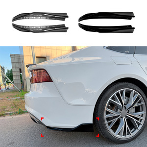 สปอยเลอร์กันชนหลังออดี้ คาร์บอนไฟเบอร์ลายไม้สีดำเงา แบบติดกาว สำหรับปี 2015-2017 A7 C7 S-Line - Product Image 1