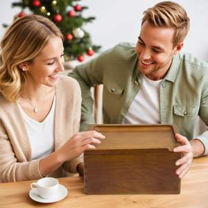 Juego de bandejas de caja de bambú grande Premium, caja de almacenamiento decorativa de <span class=keywords><strong>nogal</strong></span> hecha a mano con <span class=keywords><strong>barniz</strong></span> para embalaje de joyería - Product Image 2