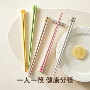 ตะเกียบสไตล์น่ารัก สีมาการอง ทนความร้อนสูง ผลิตจากโลหะผสม สำหรับใช้ในบ้าน - Product Image 4