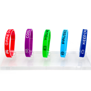 Braccialetti in Silicone alla moda a tema Gaming per videogiochi Party braccialetti in gomma per promozioni di gioco - Product Image 3
