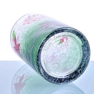 Candelero de cristal clásico, flores de <span class=keywords><strong>hielo</strong></span>, calcomanía de loto, candelabros elegantes, linternas con intrincado diseño de flores de <span class=keywords><strong>hielo</strong></span>, vidrio - Product Image 2