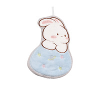 New Children's Hand Towel Hangable Absorbent Cute Rabbit Quick-Dry Coral Velvet Bathroom Hand Towel Wholesale
