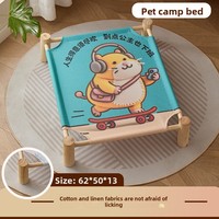 Lit de voyage pour animaux de compagnie pour chats et petits chiens - Surélevé par rapport au sol, résistant à l'humidité, amovible et lavable, toutes saisons