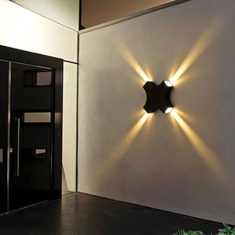 Aplik açık villa bahçe su geçirmez silindir led lambalar koridor duvar aydınlatma armatürü