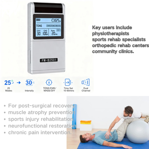 Alat Pijat <span class=keywords><strong>TENS</strong></span>/EMS untuk Nyeri Neuropati Seluruh Tubuh dengan Dua Saluran, untuk Lutut & Kaki, 25 Mode, 30 Tingkat Intensitas, dan Fungsi Musik - Product Image 4