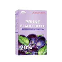 Café instantané noir aux pruneaux séchés pour le commerce transfrontalier, 3g par sachet, 10 portions par paquet ; Café instantané à petites grains du Yunnan